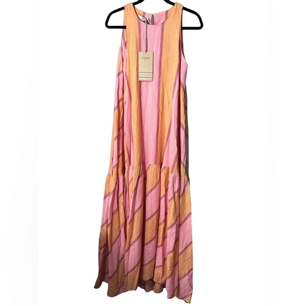 Anthropologie Devotion Twins Waistless Crewneck Maxi 100% Cotton Dress Size OS - Picture 4 of 11